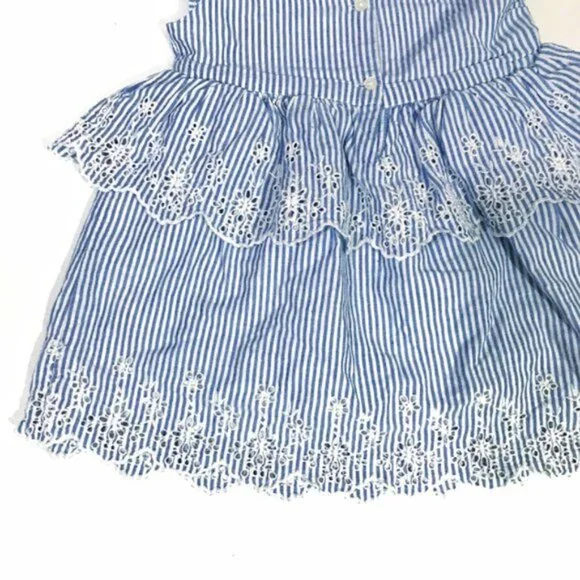 Gap Baby Girl Layered Eyelet Flutter Dress 1824 M - Picture 6 of 9